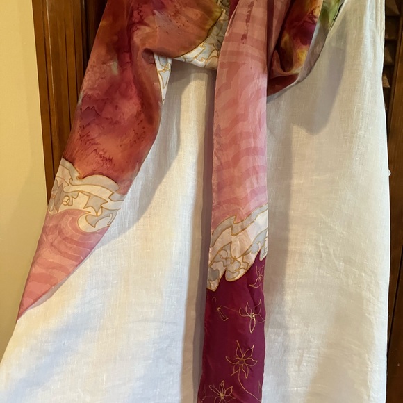 NWT SILK AND LINEN HALTER DRESS MADE IN ITALY TAGS ATTACHED - Picture 5 of 17